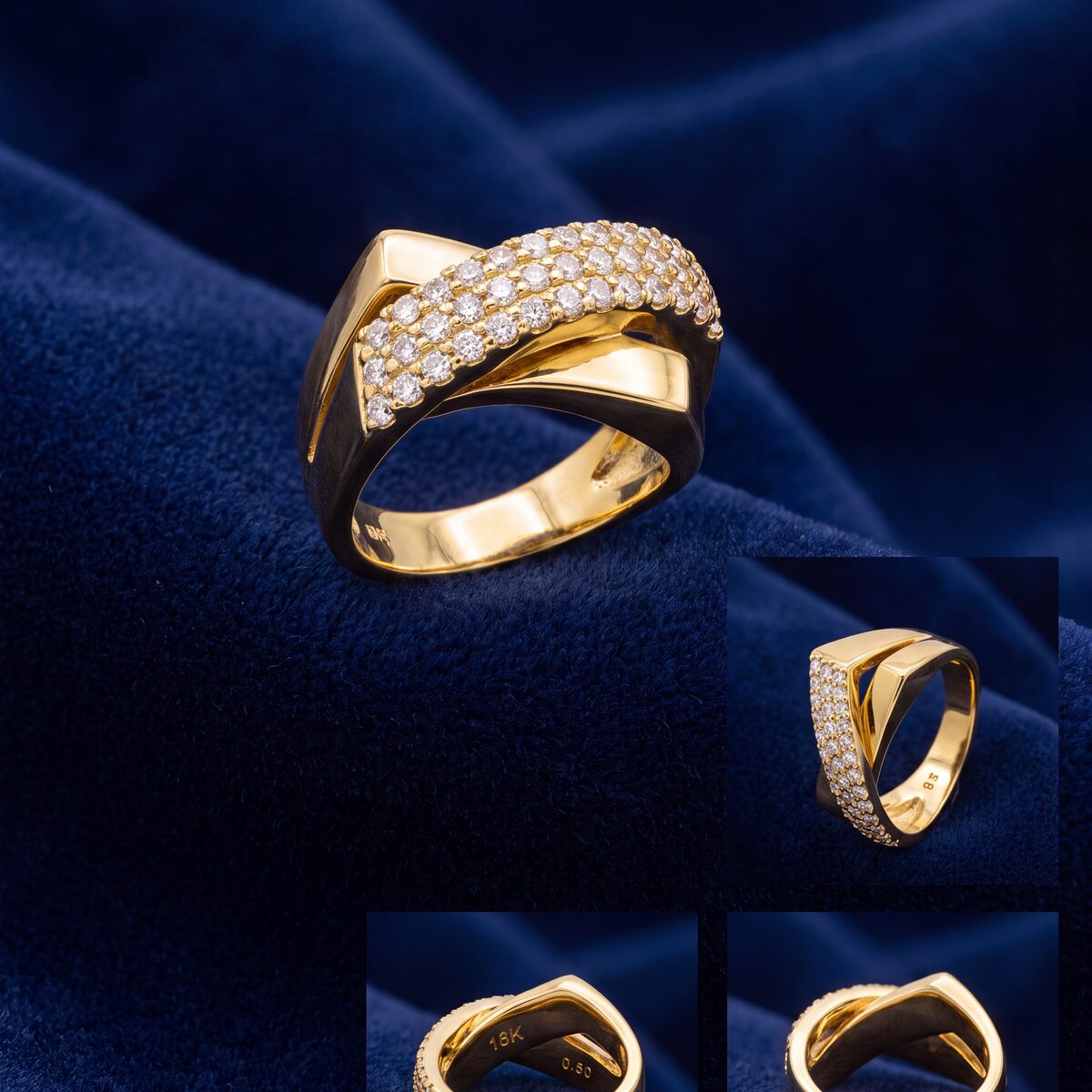 Thirty Six Diamond Squared Dress Ring — photograph 1