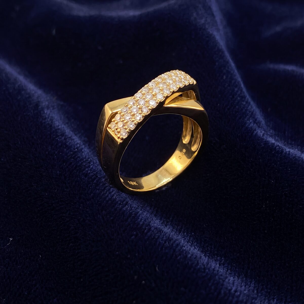 Thirty Six Diamond Squared Dress Ring — photograph 2