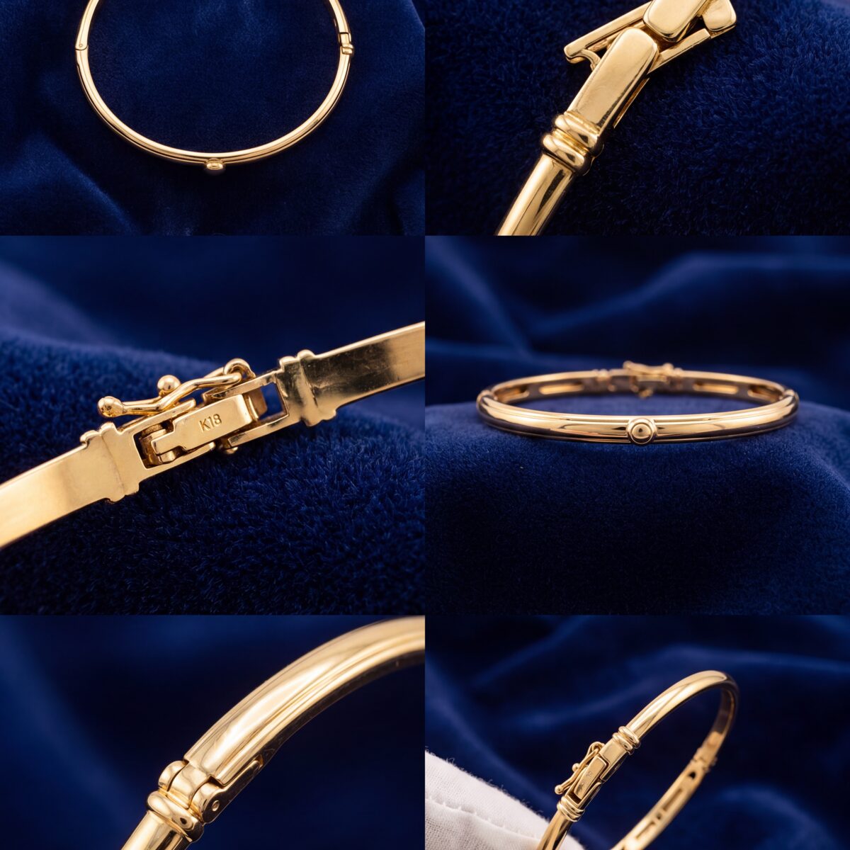 Diamond Boat Setting Bangle — photograph 1