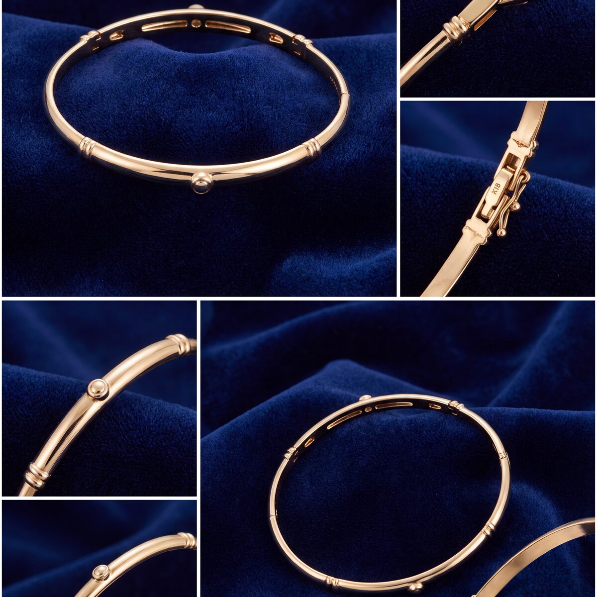 Diamond Boat Setting Bangle — photograph 2