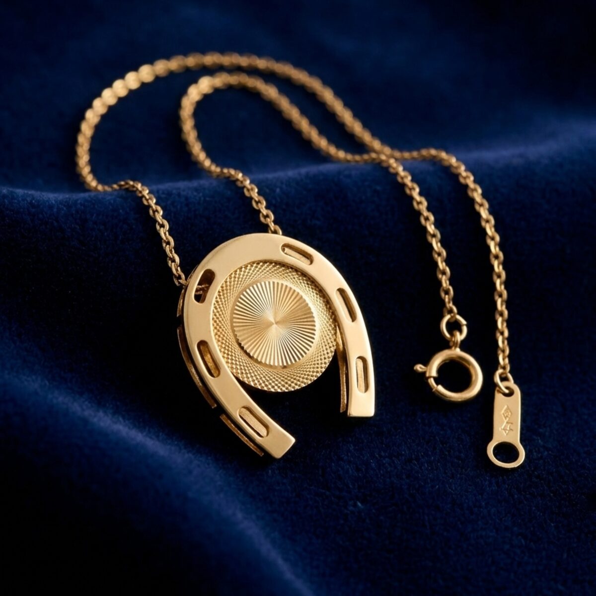 Gold Horseshoe Illusion Pendant — photograph 2