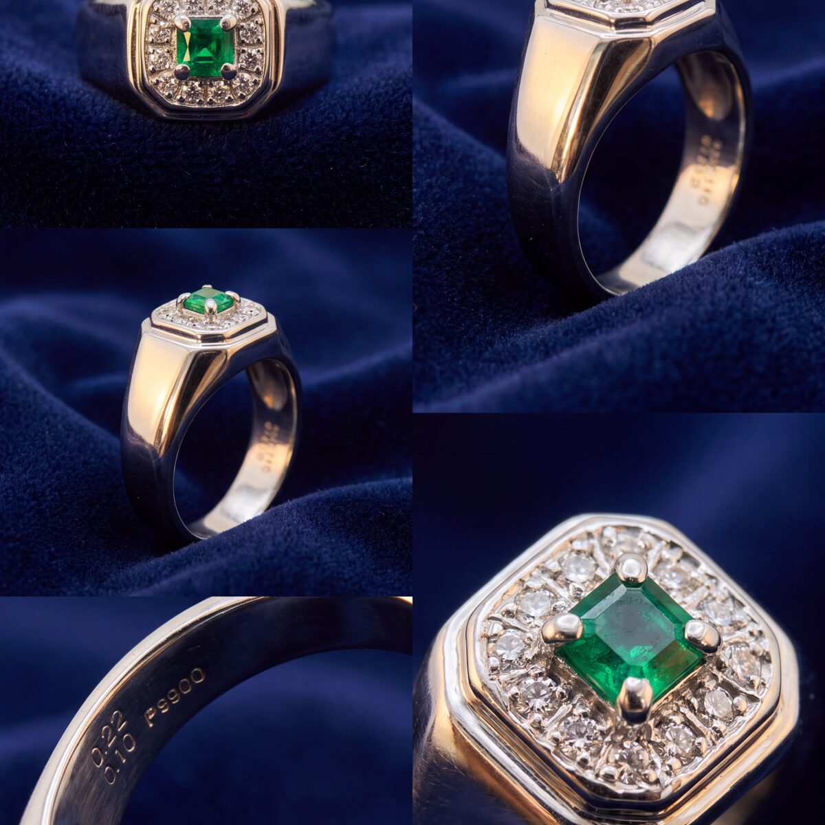 Emerald And Diamond Dress Ring — photograph 1