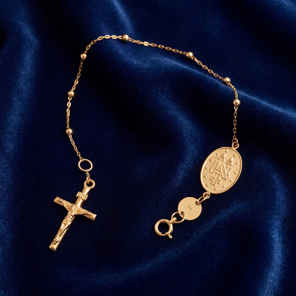 Rosary Beads Necklace And Bracelet Set — photograph 3