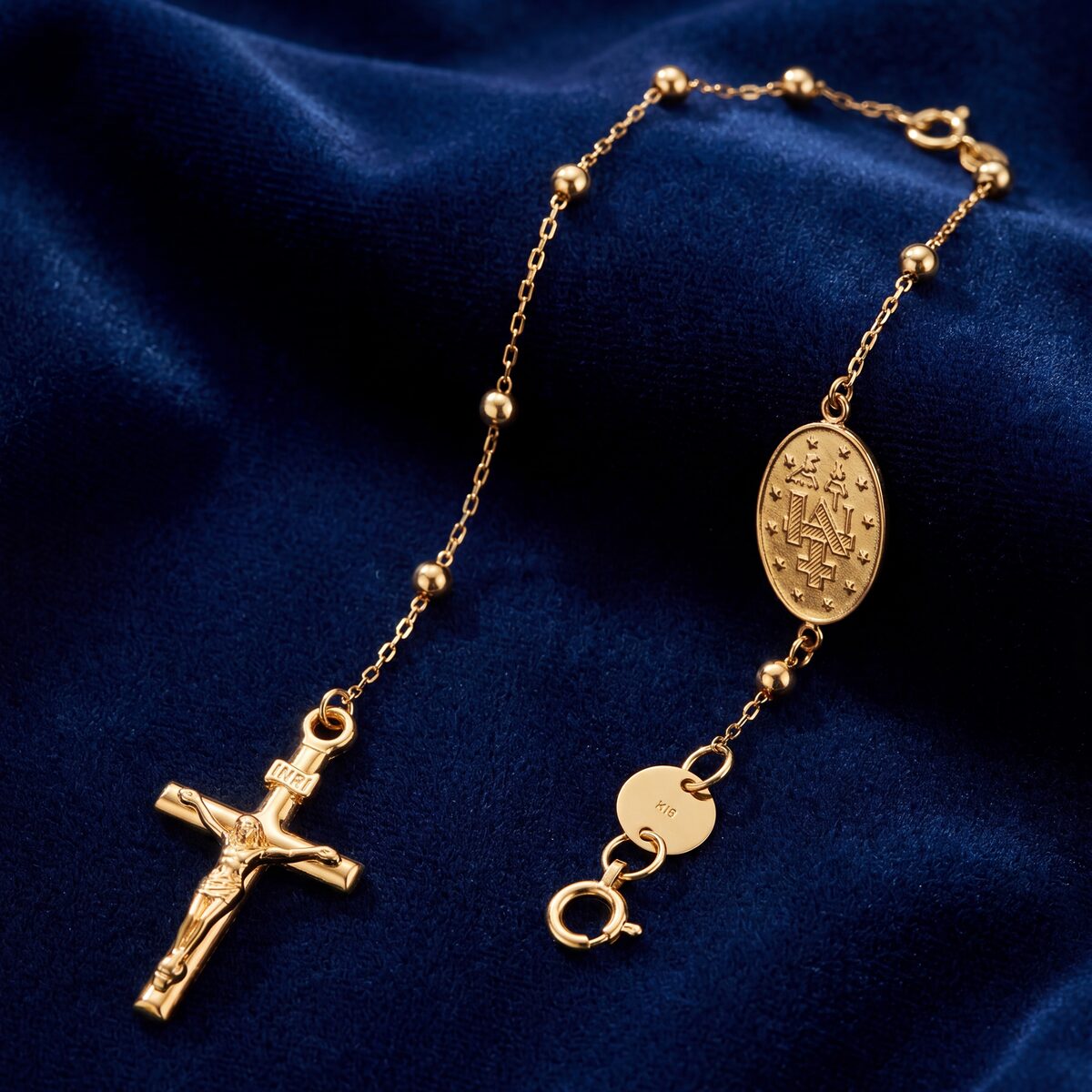 Rosary Beads Necklace And Bracelet Set — photograph 4