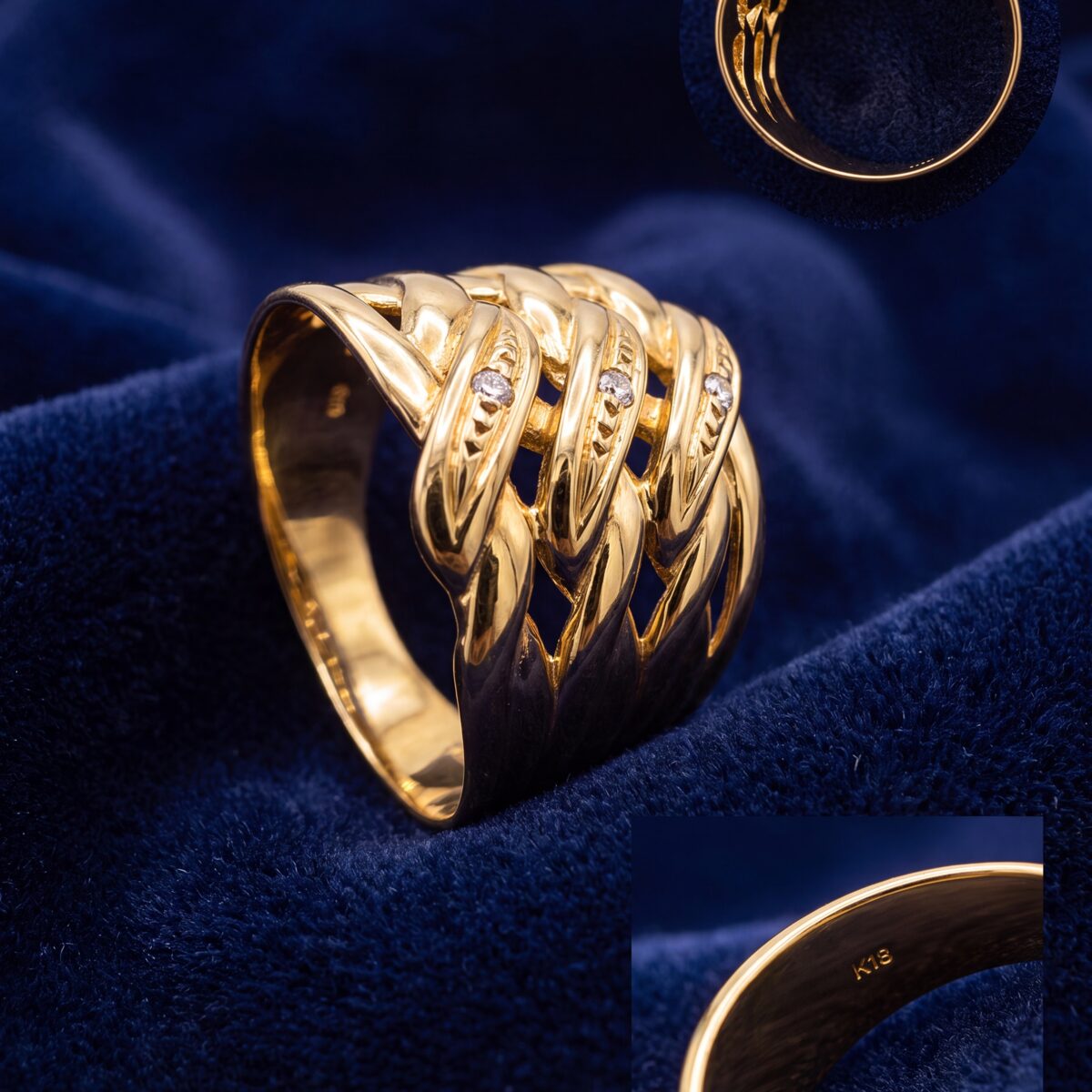 Diamond Plaited Multi-Row Dress Ring — photograph 1
