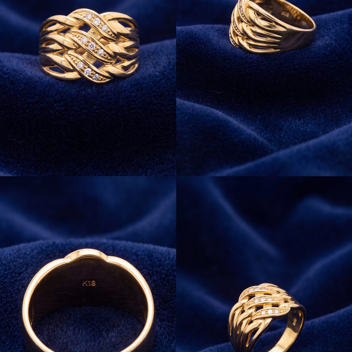 Diamond Plaited Multi-Row Dress Ring — photograph 3