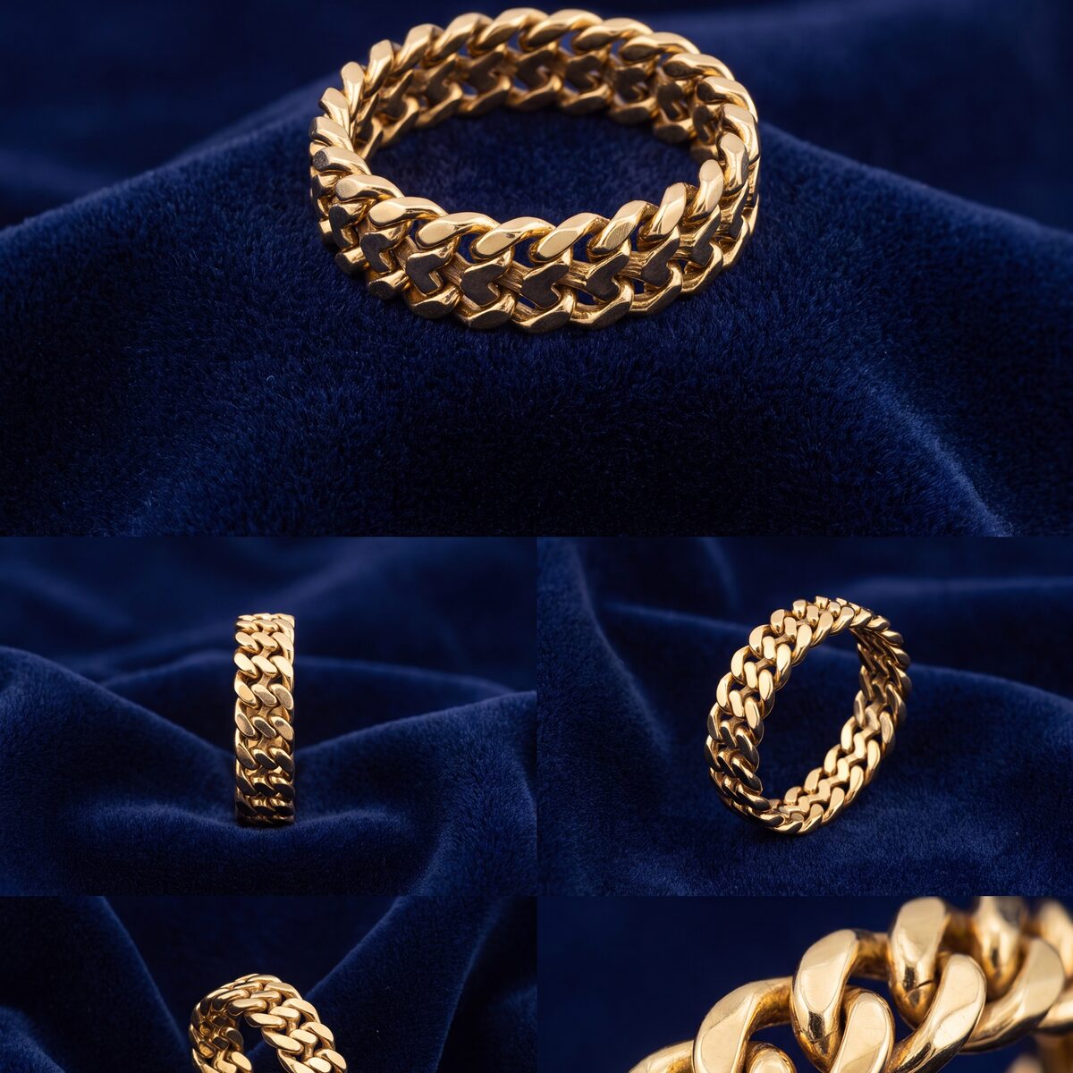 Yellow Gold Fancy Link Dress Ring — photograph 3