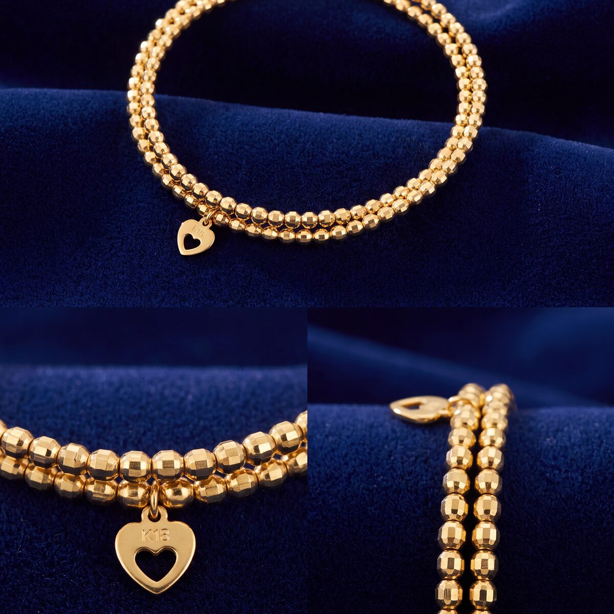 Yellow Gold Spinning Ball Bangle — photograph 1