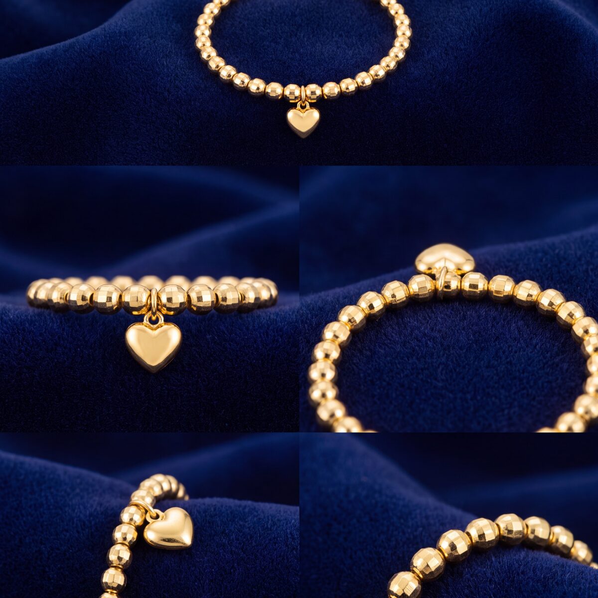 Yellow Gold Spinning Ball Bangle — photograph 2