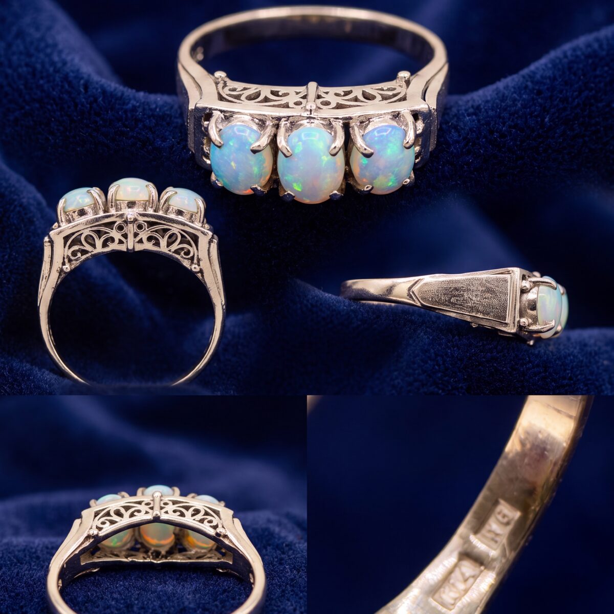 Crystal Opal Trilogy Dress Ring — photograph 1
