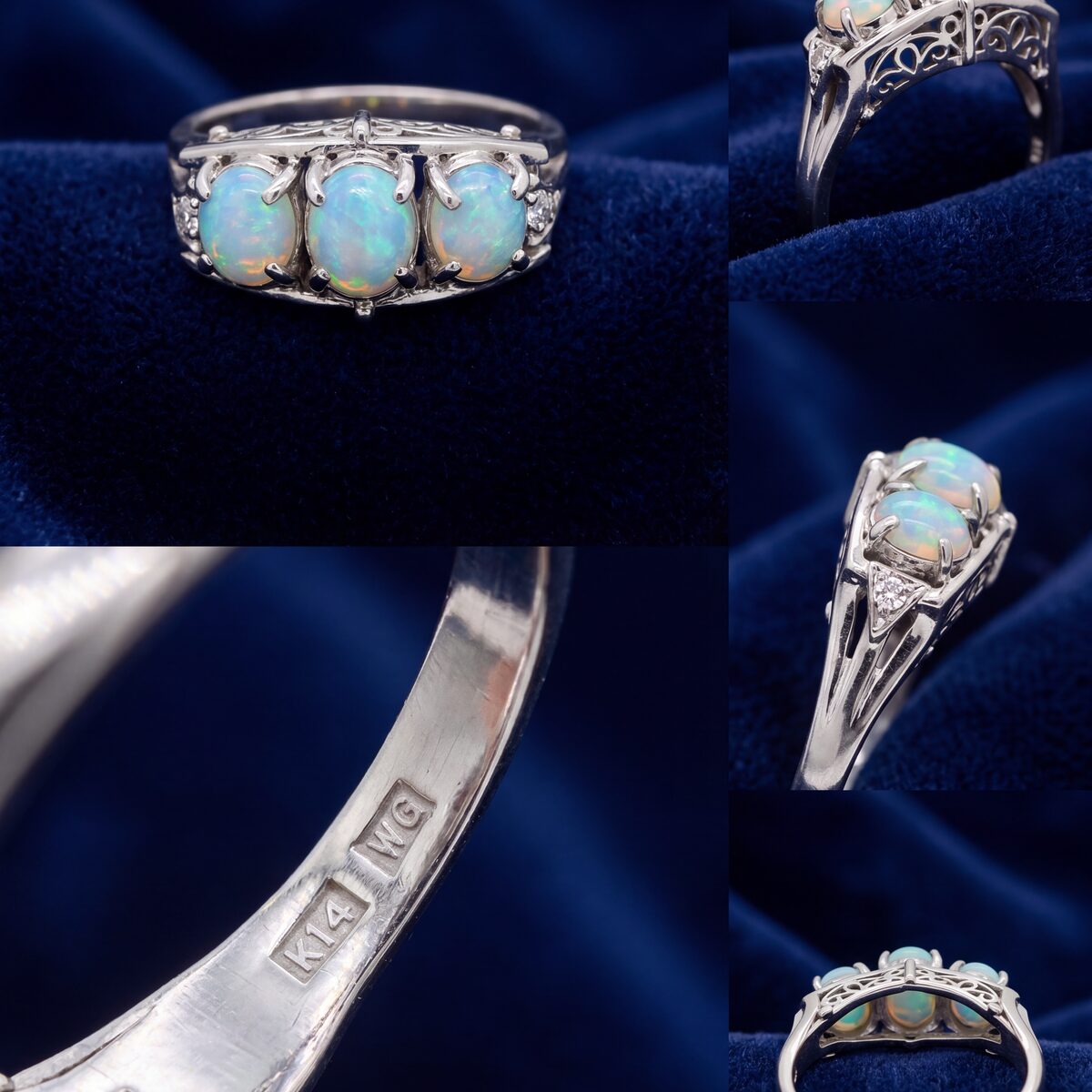 Crystal Opal Trilogy Dress Ring — photograph 2