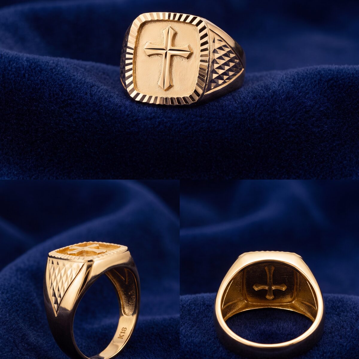 Cross Silhouette Signet Dress Ring — photograph 1