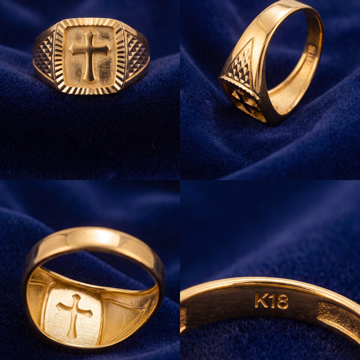 Cross Silhouette Signet Dress Ring — photograph 3