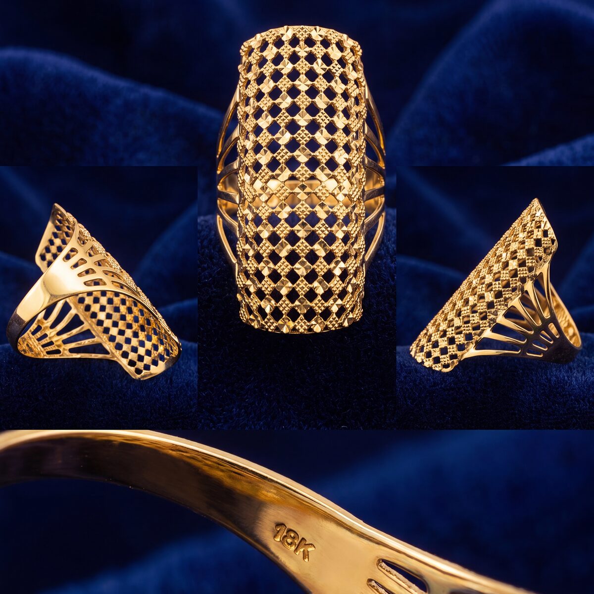 Open Patterned Domed Dress Ring — photograph 1