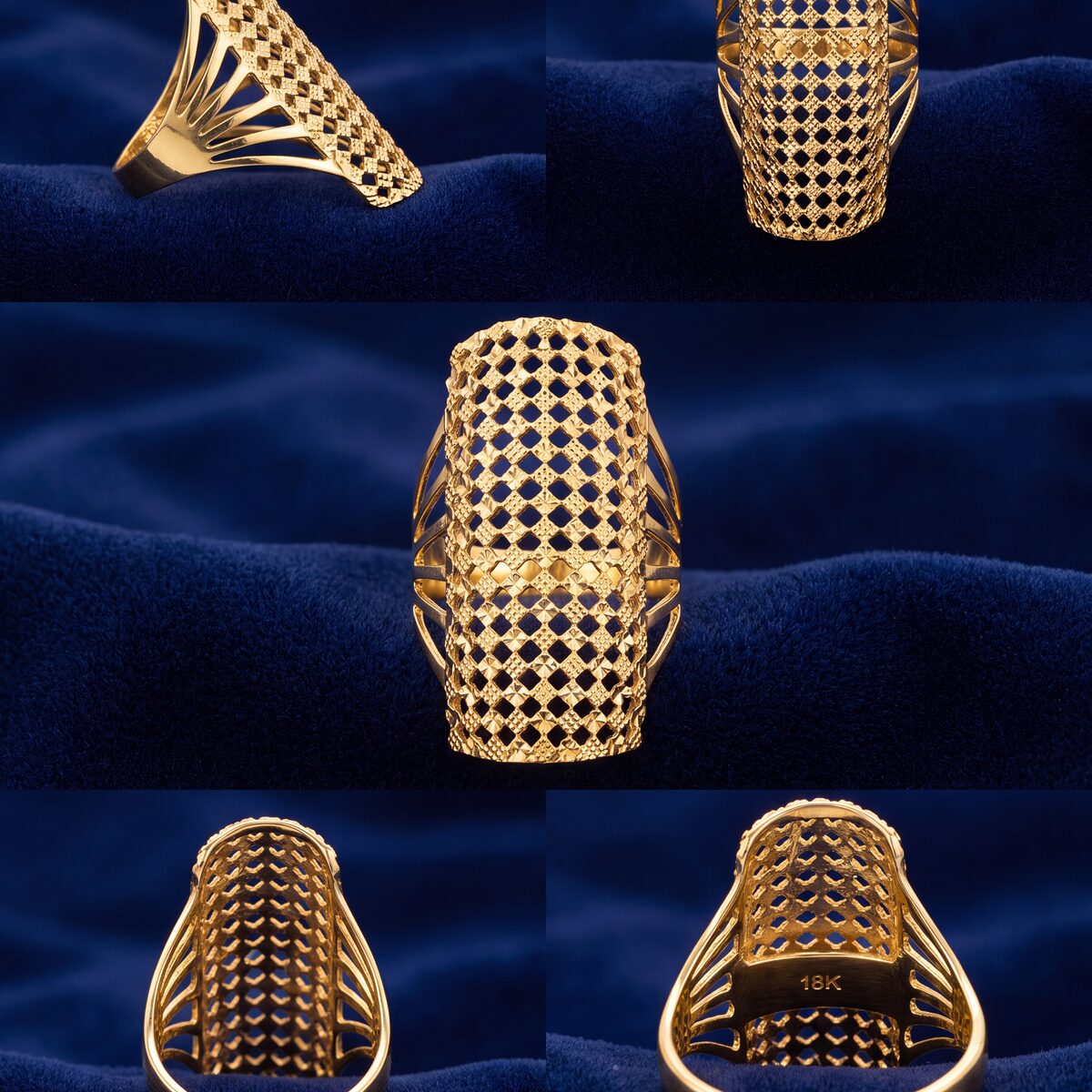 Open Patterned Domed Dress Ring — photograph 3
